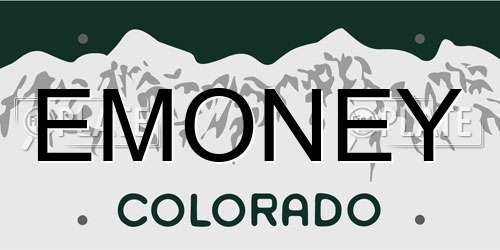 EMONEY Colorado License Plate