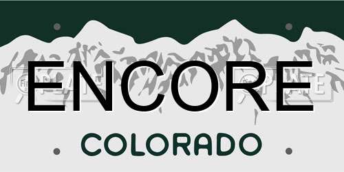 ENCORE Colorado License Plate
