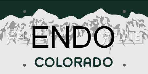 ENDO Colorado License Plate