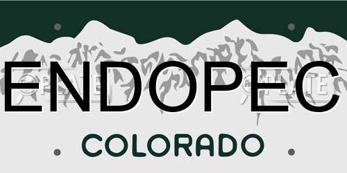 ENDOPEC Colorado License Plate