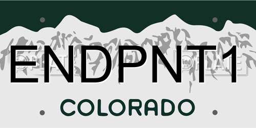 ENDPNT1 Colorado License Plate