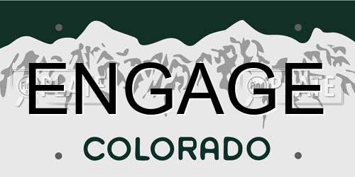 ENGAGE Colorado License Plate