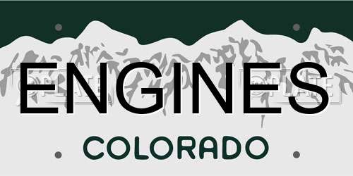 ENGINES Colorado License Plate
