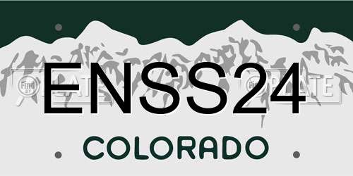 ENSS24 Colorado License Plate