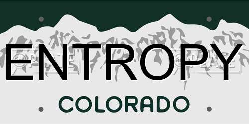 ENTROPY Colorado License Plate