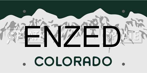 ENZED Colorado License Plate
