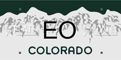 EO Colorado License Plate