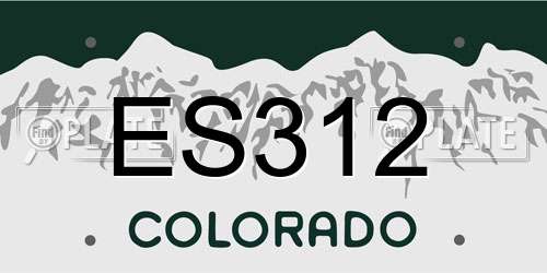 ES312 Colorado License Plate