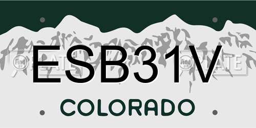 ESB31V Colorado License Plate