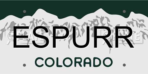 ESPURR Colorado License Plate