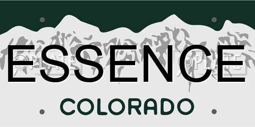 ESSENCE Colorado License Plate