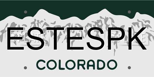 ESTESPK Colorado License Plate