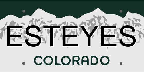 ESTEYES Colorado License Plate