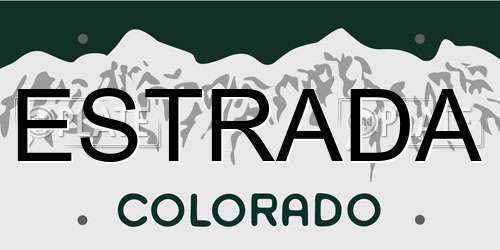 ESTRADA Colorado License Plate