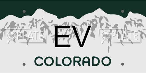 EV Colorado License Plate
