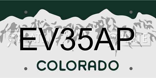 EV35AP Colorado License Plate