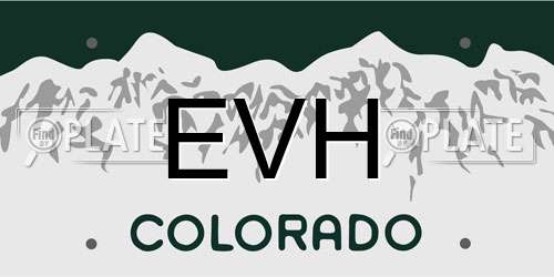 EVH Colorado License Plate