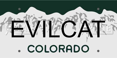 EVILCAT Colorado License Plate