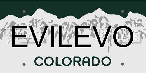 EVILEVO Colorado License Plate