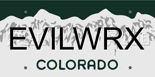 EVILWRX Colorado License Plate