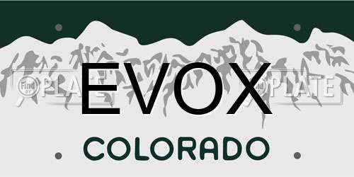 EVOX Colorado License Plate