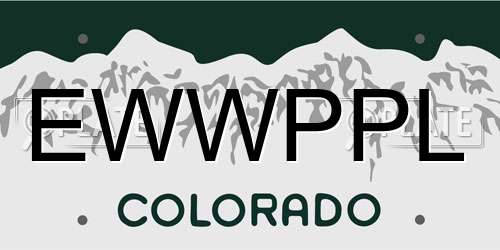 EWWPPL Colorado License Plate