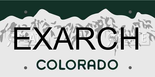 EXARCH Colorado License Plate