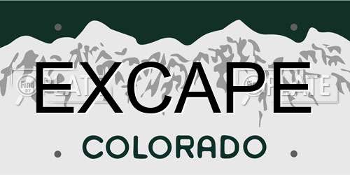 EXCAPE Colorado License Plate