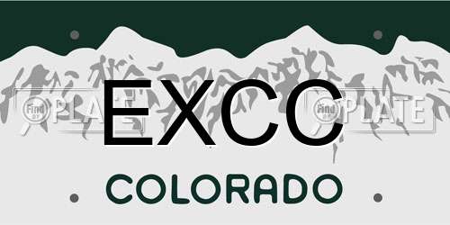 EXCC Colorado License Plate