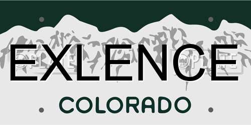 EXLENCE Colorado License Plate
