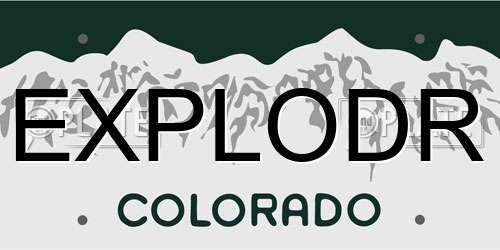 EXPLODR Colorado License Plate