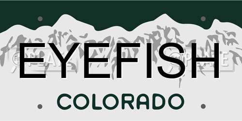 EYEFISH Colorado License Plate