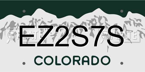 EZ2S7S Colorado License Plate