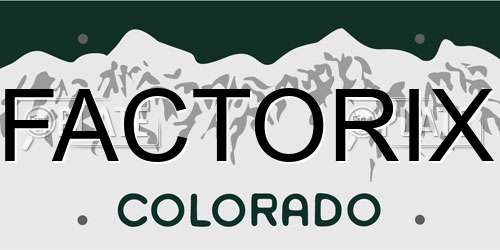 FACTORIX Colorado License Plate