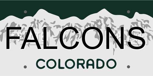 FALCONS Colorado License Plate
