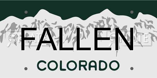 FALLEN Colorado License Plate