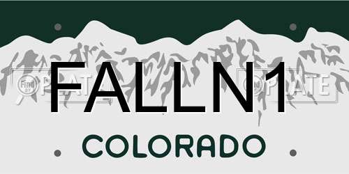 FALLN1 Colorado License Plate
