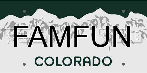 FAMFUN Colorado License Plate