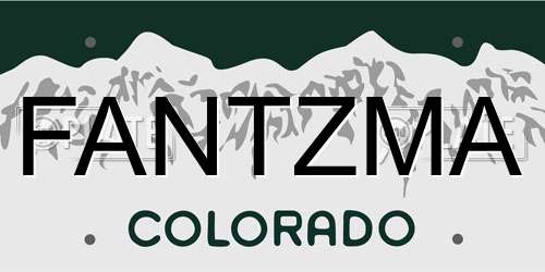 FANTZMA Colorado License Plate