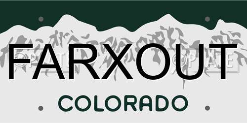 FARXOUT Colorado License Plate