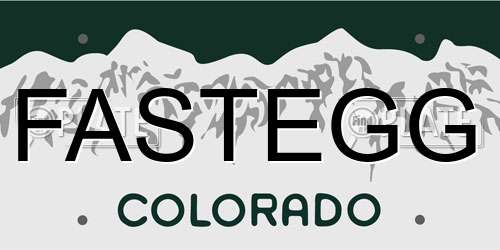 FASTEGG Colorado License Plate
