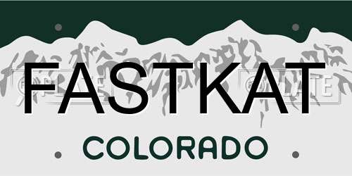 FASTKAT Colorado License Plate