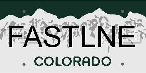 FASTLNE Colorado License Plate