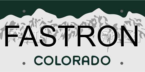 FASTRON Colorado License Plate