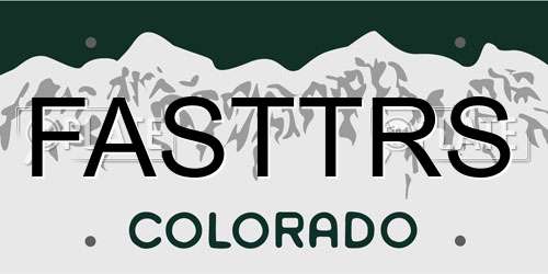 FASTTRS Colorado License Plate