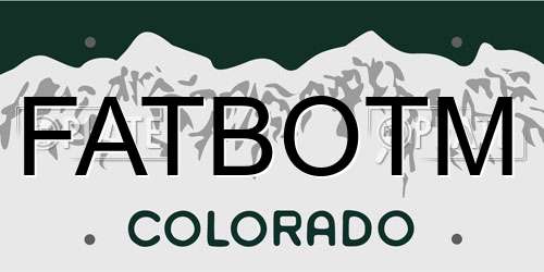 FATBOTM Colorado License Plate