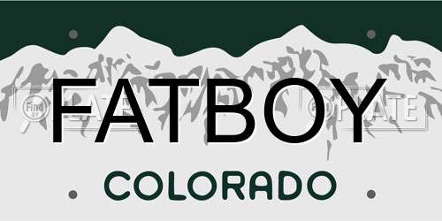 FATBOY Colorado License Plate