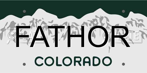 FATHOR Colorado License Plate