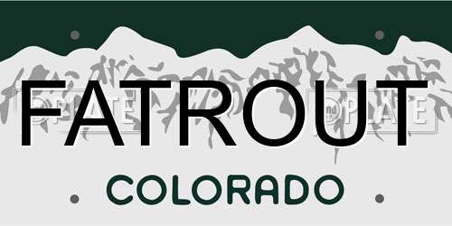 FATROUT Colorado License Plate