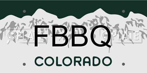 FBBQ Colorado License Plate